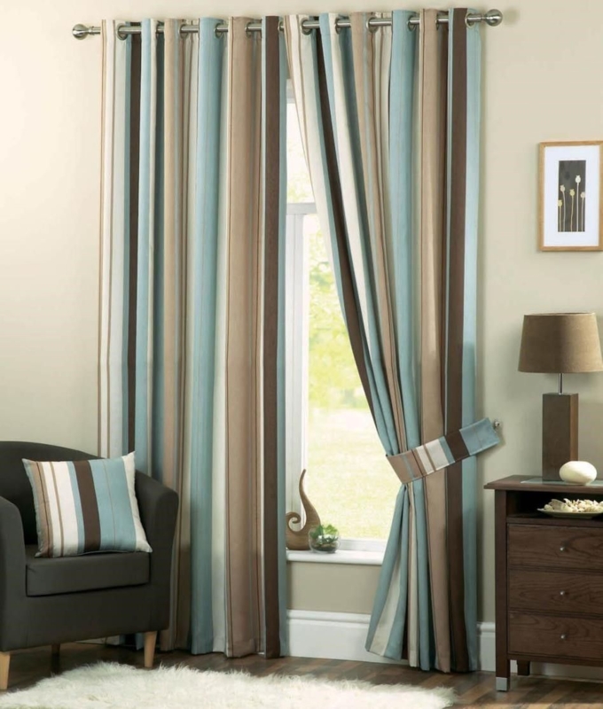 2025 Best of Green and Cream Striped Curtains