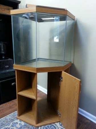 45 Gallon Corner Aquarium | Tiny house furniture, Corner aquarium, Home ...