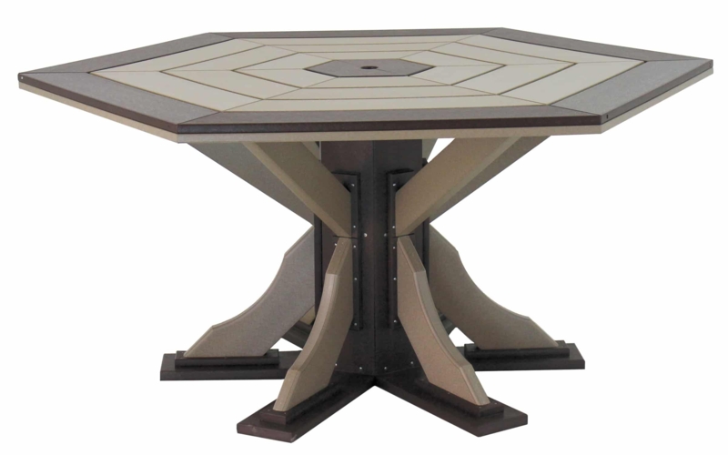 54 Hexagon Dining Table - Lapps Dutch Furniture