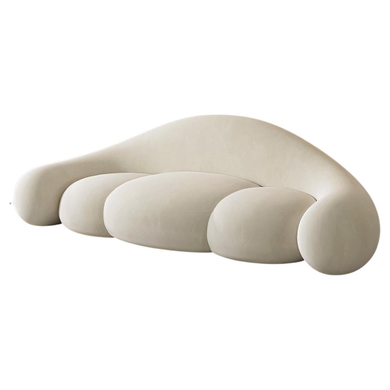 A. Rudin Cloud Sofa with Sculptural Rounded Design