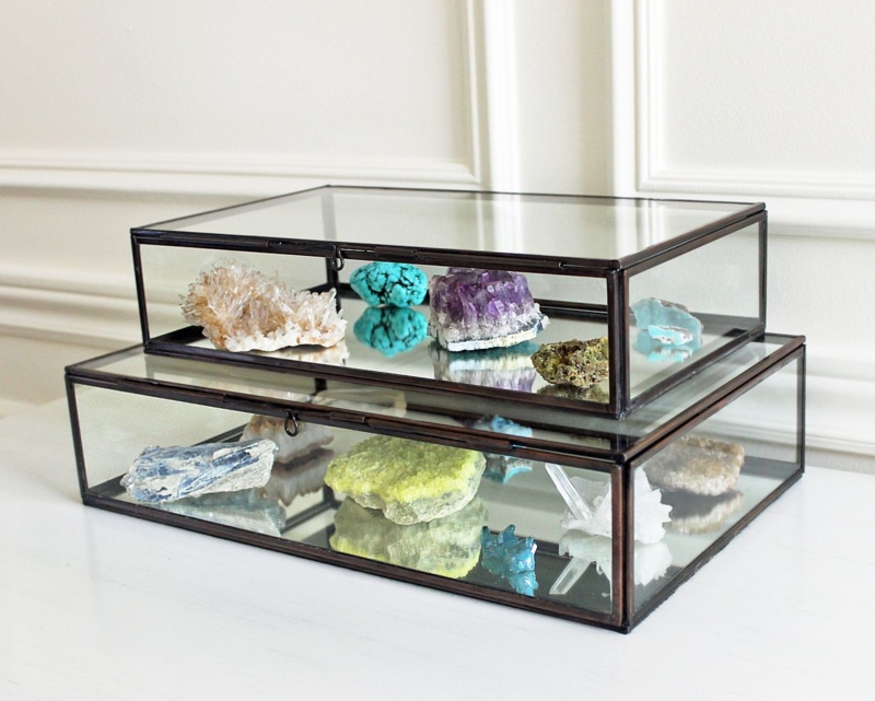 An elegant way to a Display Rock or Mineral Collection | Glass display ...