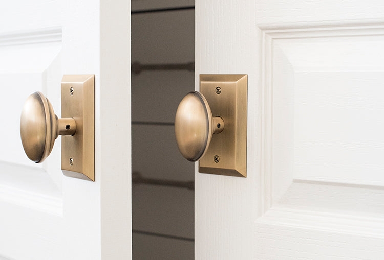 Antique Brass French Door Knobs for Interiors