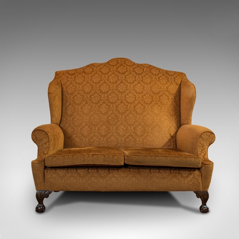 Antique Queen Anne Style Sofa, English, Two Seat Settee, Victorian ...