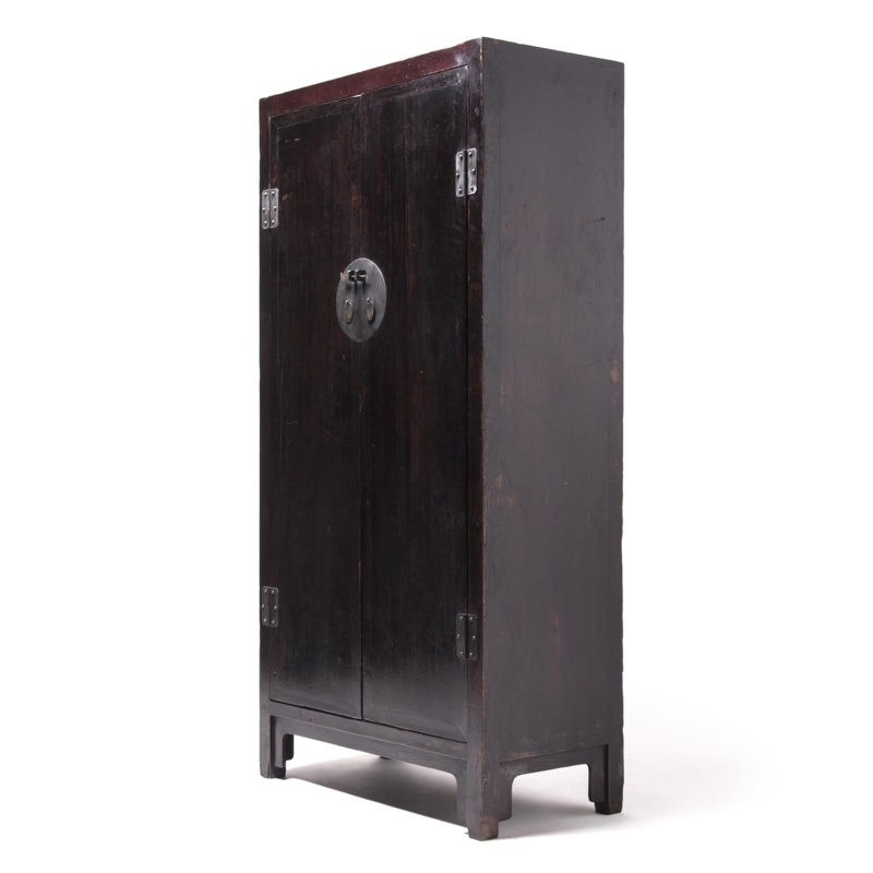 Antique Tall Chinese Square Corner Cabinet 1850