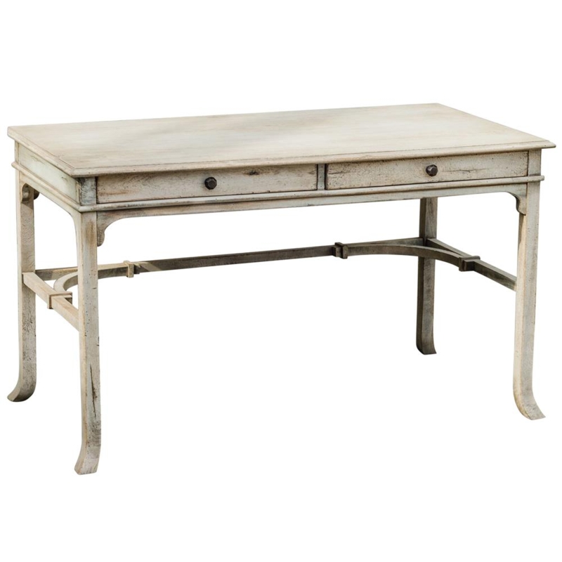 Antique White French Country Mango Wood Desk
