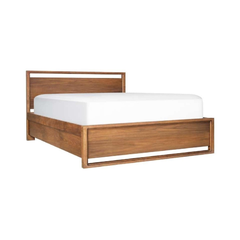 Aversa Mid-Century Modern Queen Storage Bed