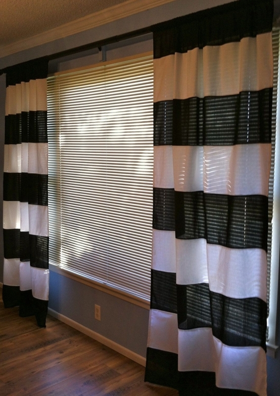 Black and White Horizontal Striped Curtains for Modern Rooms
