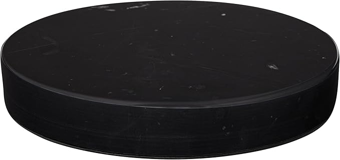 Black Marble Round Pedestal Lamp Riser 8 Inch