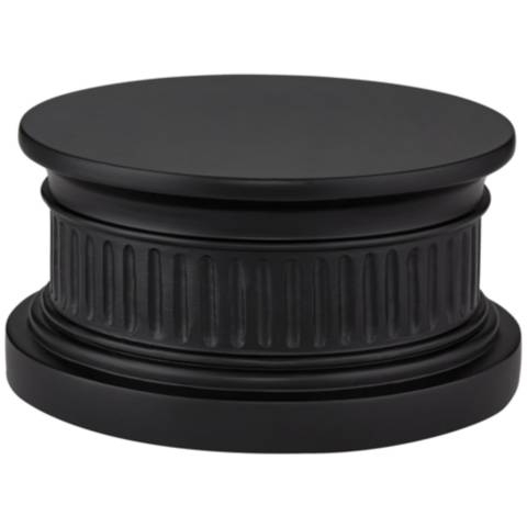 Black Round 8-Inch Pedestal Lamp Riser