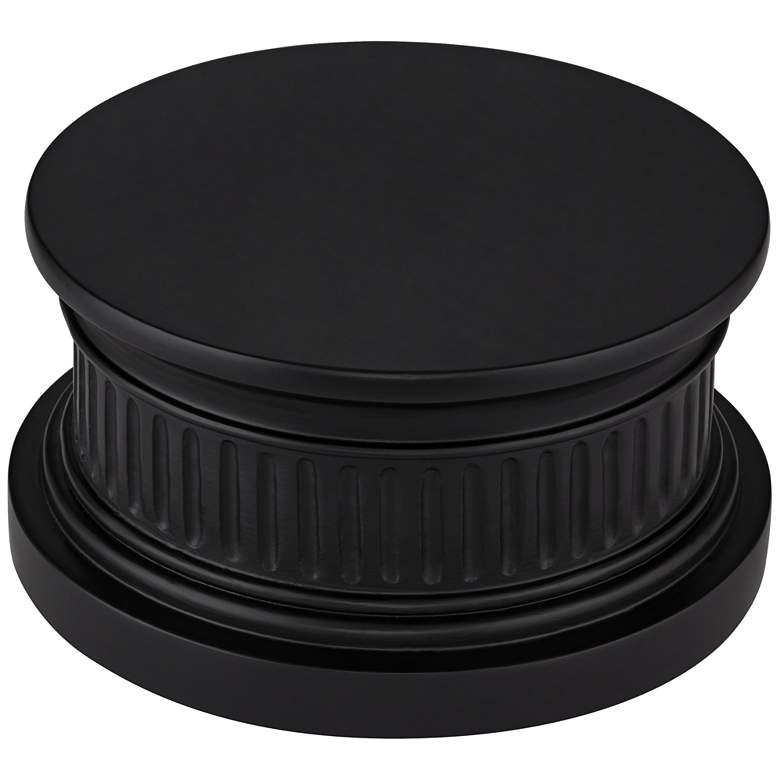 Black Round 8-Inch Pedestal Lamp Riser