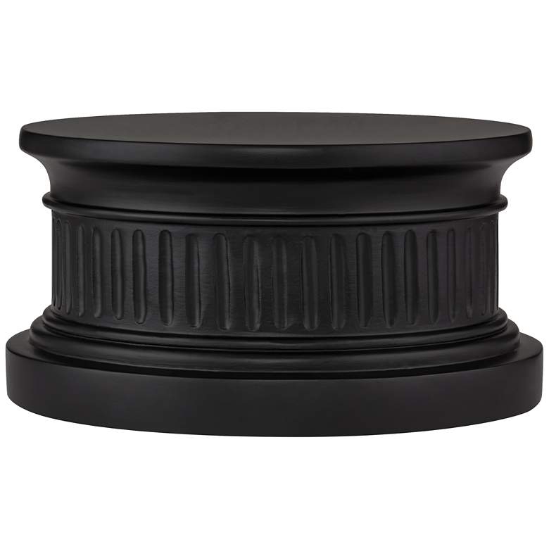 Black Round 8-Inch Wide Pedestal Lamp Riser