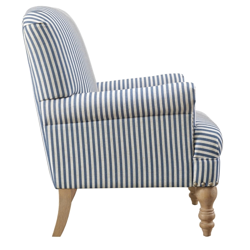 Blue Striped Birch Harbor Jaya Accent Chair