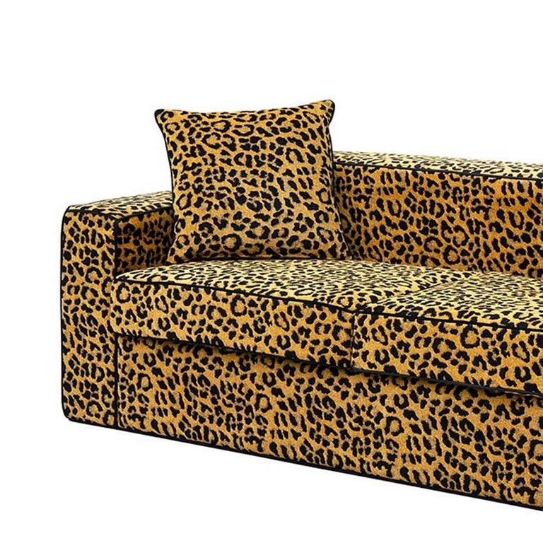 Bold Leopard Print 2-Seat Sofa Design