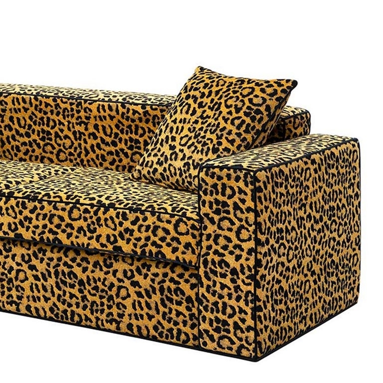 Bold Leopard Print 2-Seat Sofa for Stylish Interiors