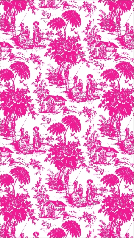 Bold Pink Magenta Modern Toile Wallpaper Design