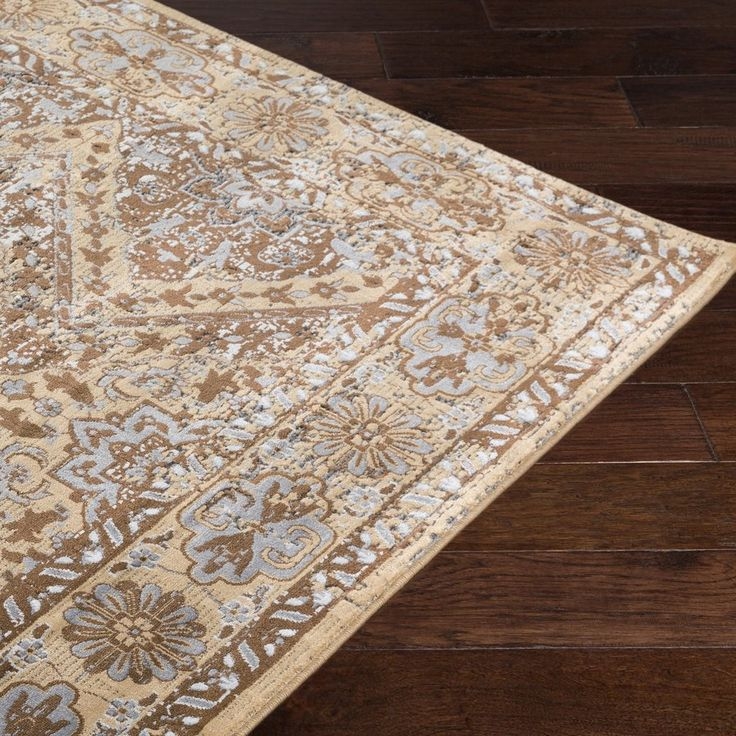 Brooks Farm Beige and Brown Patterned Area Rug