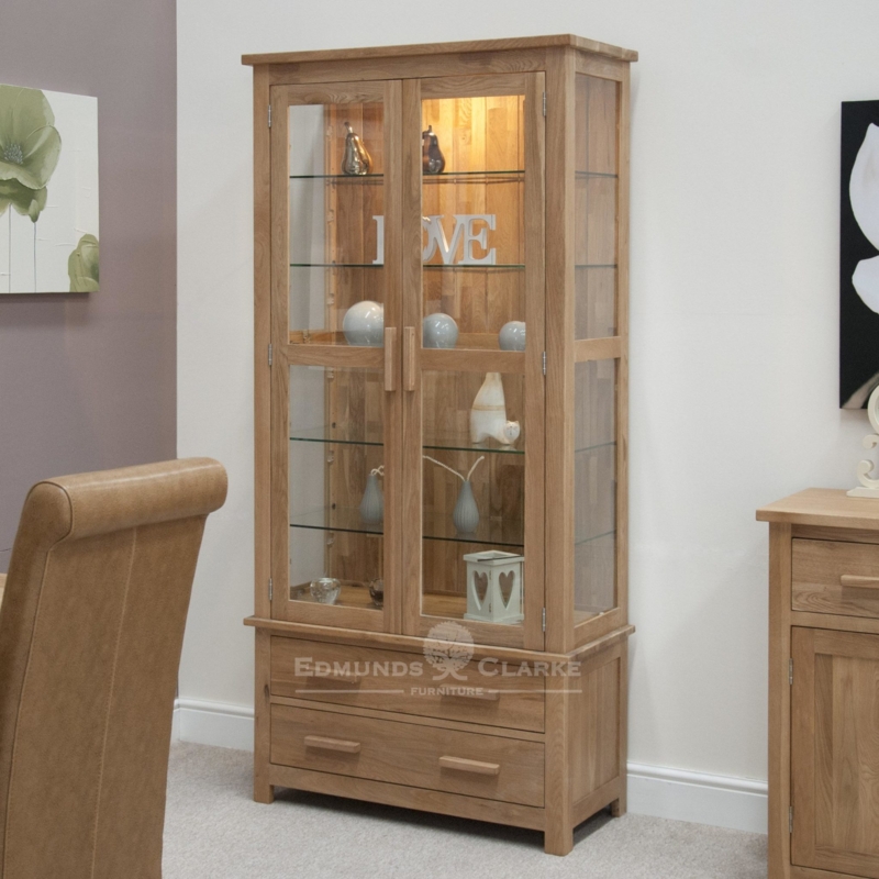 Bury Solid Oak Glass Display Cabinet | Edmunds & Clarke Furniture Ltd