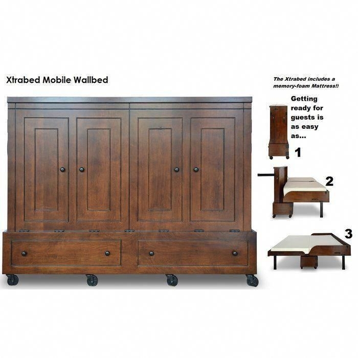 Caribou Queen Murphy Bed with Comfortable Mattress