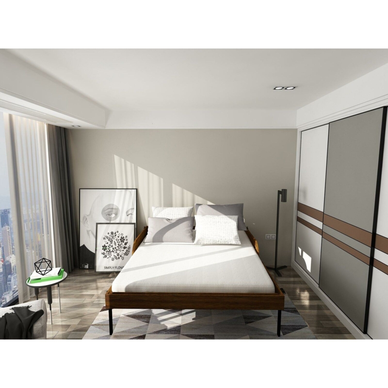 Caribou Queen Solid Wood Mobile Murphy Bed with Mattress | Murphy bed ...