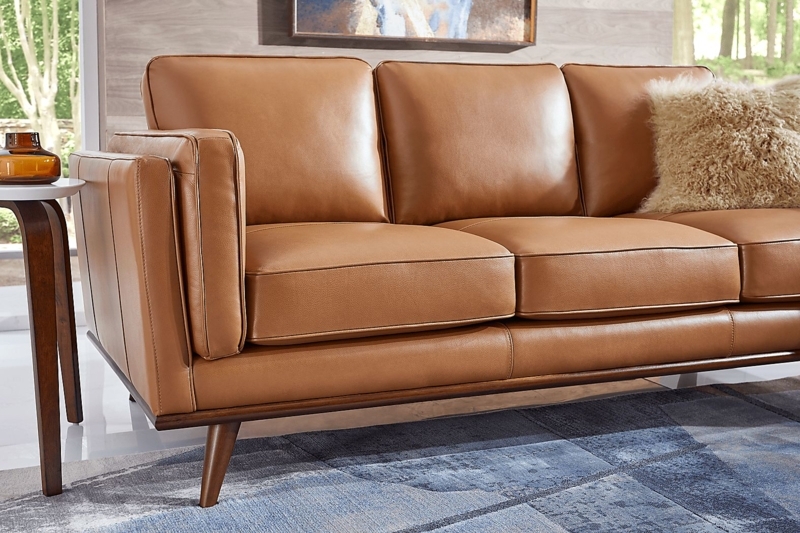 Cassina Court Stylish Caramel Leather Sofa
