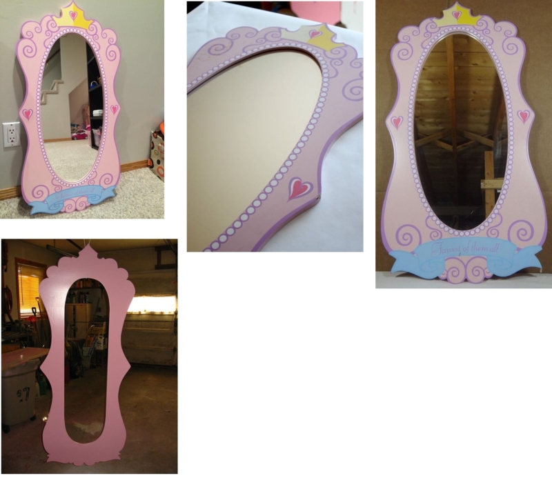 Charming Princess Bedroom Mirrors and Furniture Set