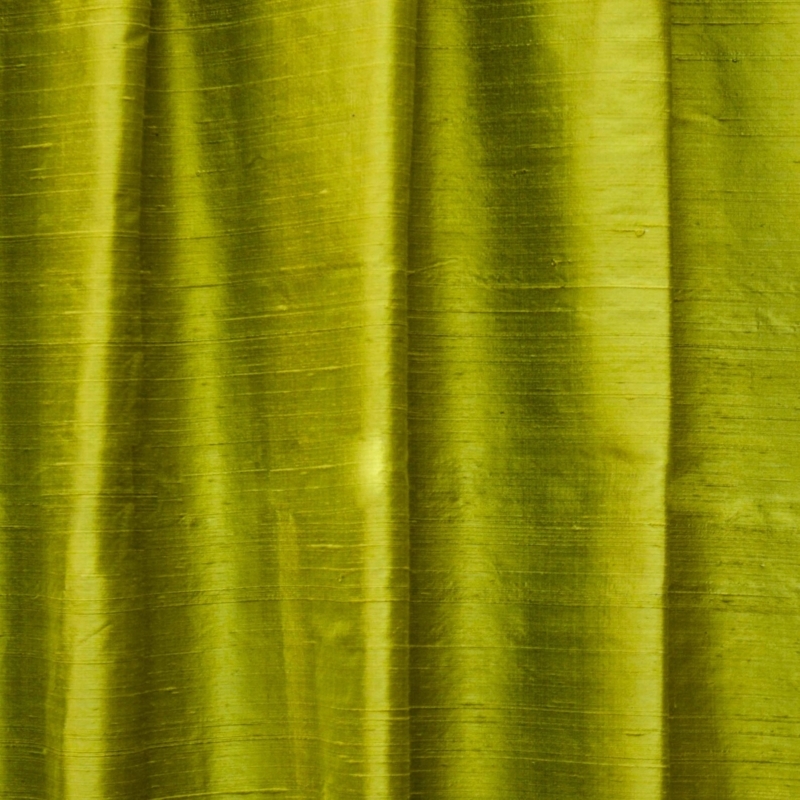 Chartreuse Silk Dupioni Curtain Panels Rod Pocket