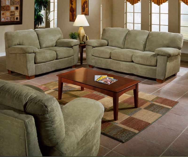Chelsea Sensation Sage Green Living Room Sofa Set