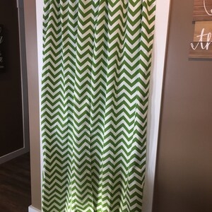 Chevron Pattern Chartreuse Curtains for Home Decor