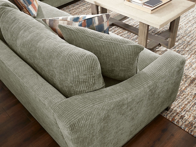 Cindy Crawford Cambria Sage Green Polyester Fabric Sofa | Rooms to Go