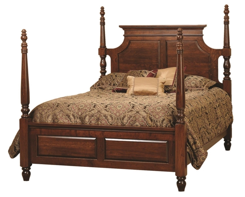 Classic Amish Solid Wood Four Poster Bed