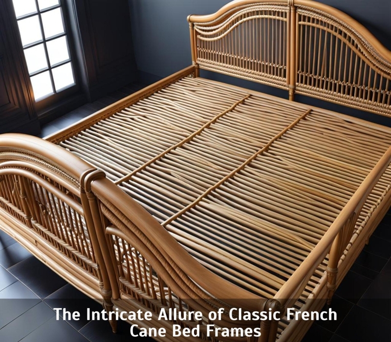 Classic French Cane Bed Frames with Intricate Design