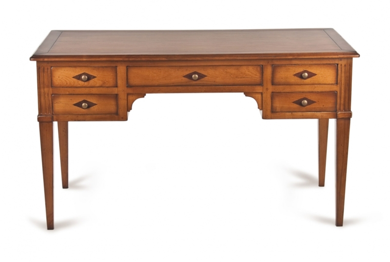 Classic French Wooden Desk with Elegant Drawers