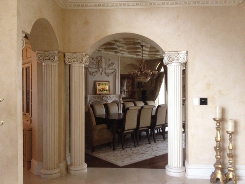 Classic Interior with Decorative Columns and Arches