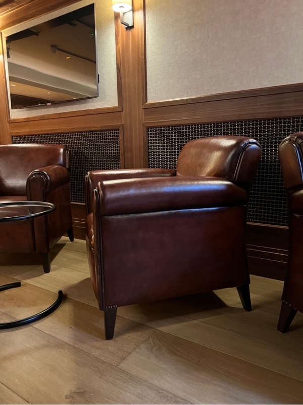 Classic Leather Edward Cigar Armchairs in Warm Tobacco