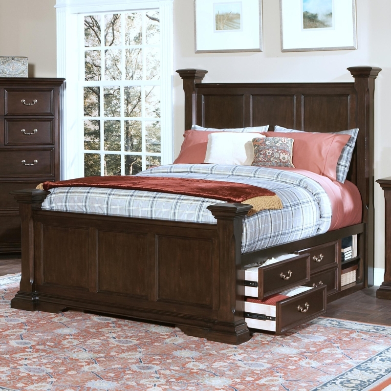 Classic Timber California King Captain's Bed with Storage