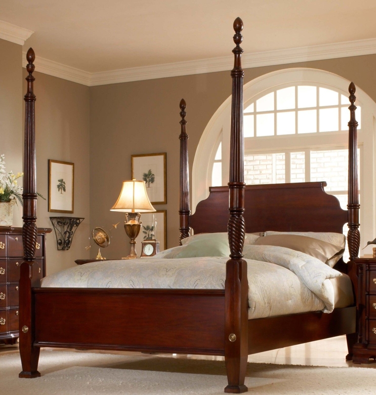 Classic Twist High Post Wooden Bed Frame