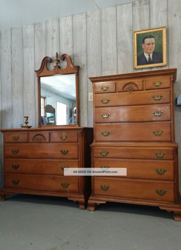 Classic Vintage His and Hers Wooden Dressers