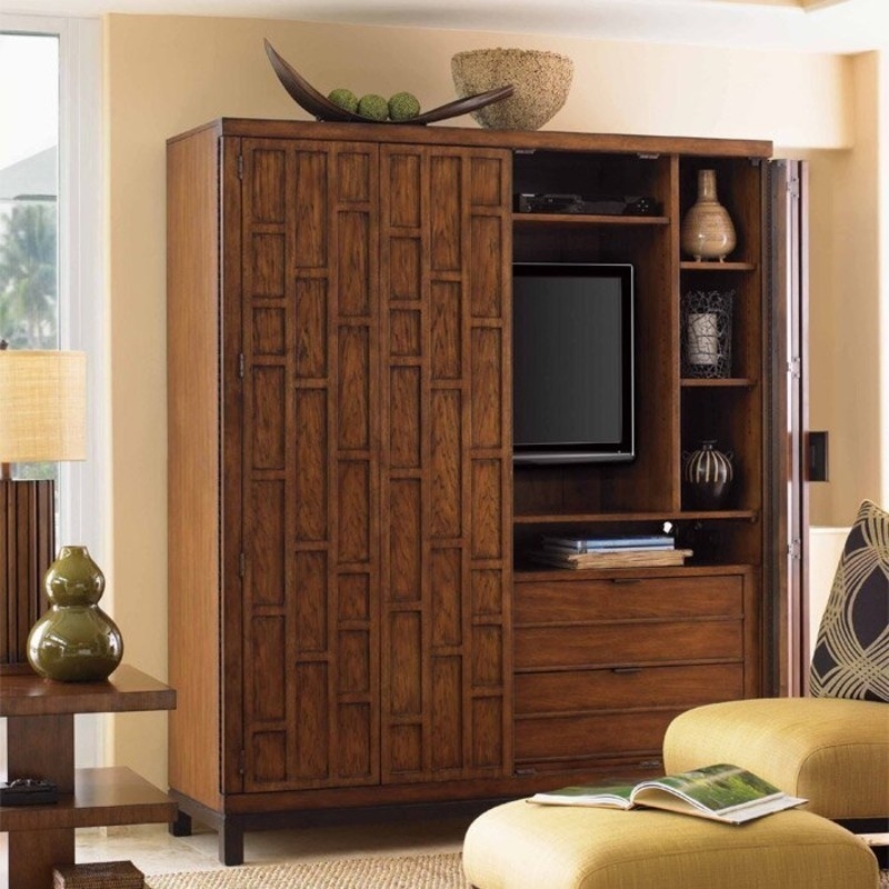 Classic Wooden TV Armoire with Storage Drawers