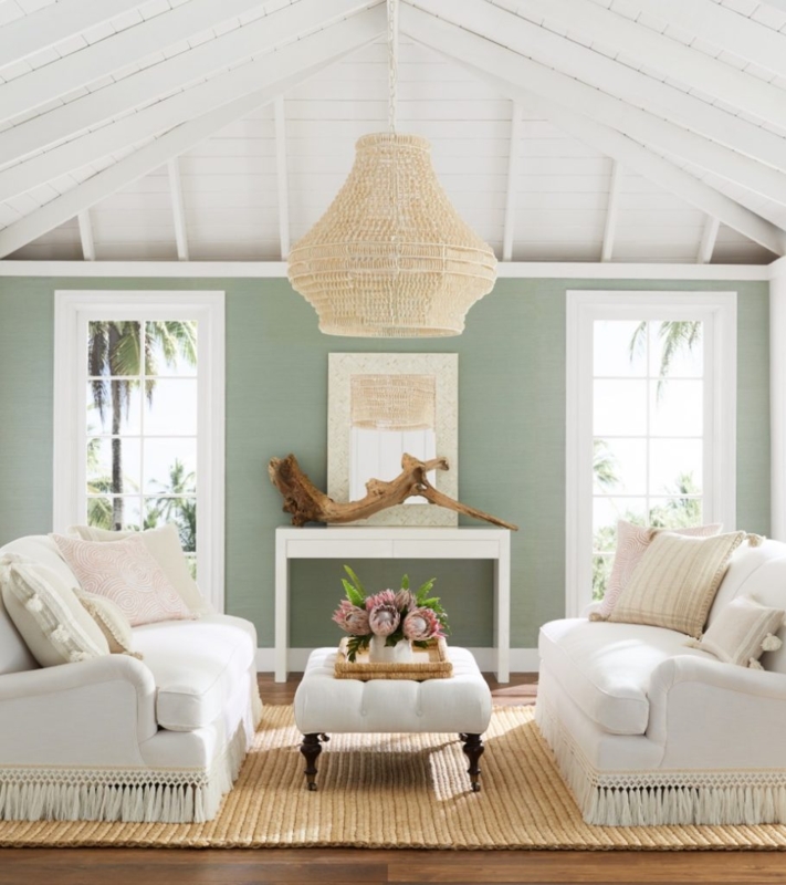 Coastal Cottage Living Room with Sleeper Sofas