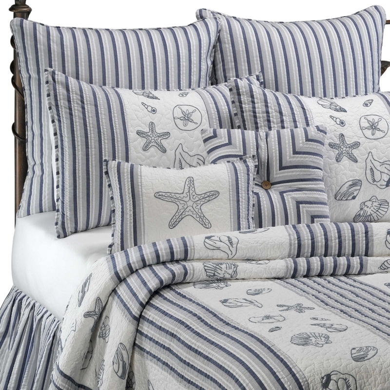 Coastal Nautical Bedding Set with Starfish Design