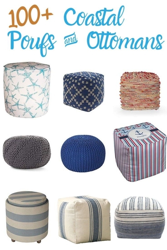 Coastal Ottomans and Poufs for Beachfront Living
