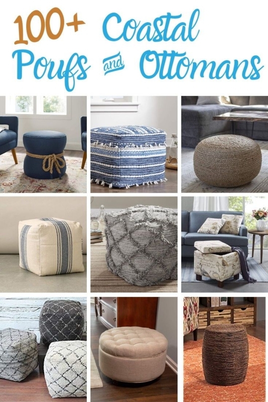 Coastal Poufs and Ottomans for Beachfront Living