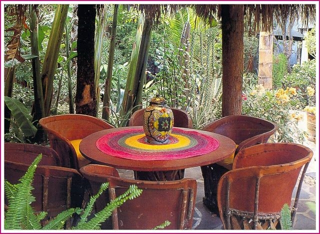 Colorful Mexican Patio Dining Alfresco Tablescape