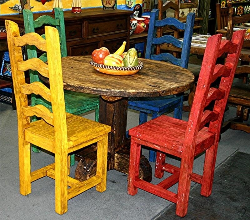 Colorful Rustic Mexican Patio Furniture Set