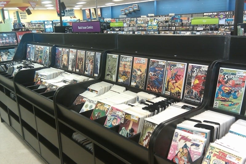 Comic Books In The Oddest Places. | Comic book display, Comic book ...