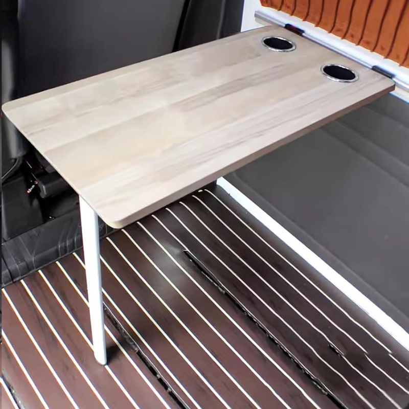 Compact Folding Wall Table with Cup Holders