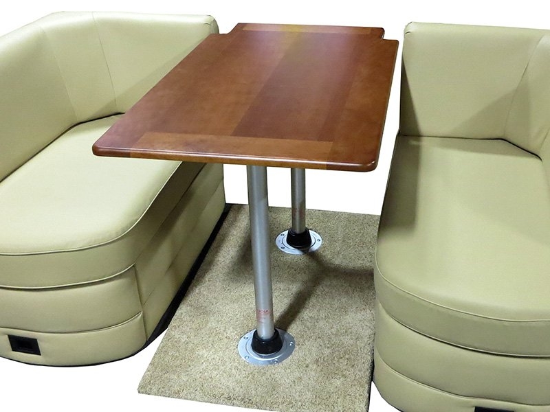 Compact RV Dinette Folding Table with Cushioned Seating
