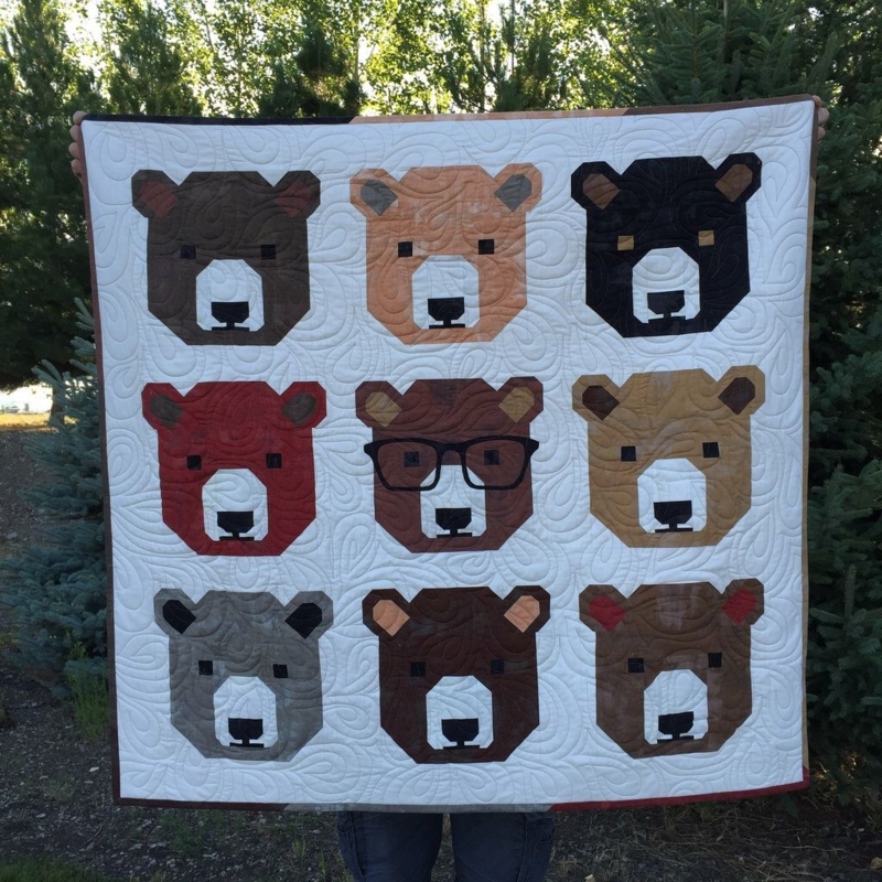 Cozy Bear Quilt Pattern Design for Home