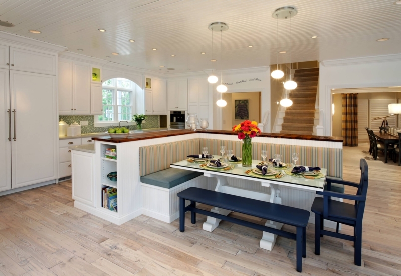 Cozy Kitchen Diner Booth with Built-In Storage