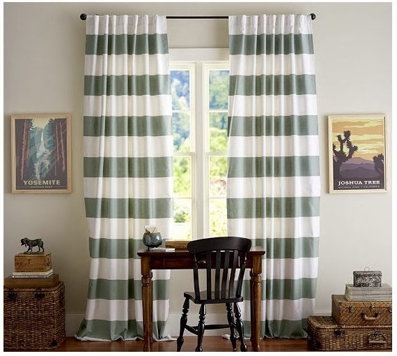 Crafty Texas Girls: Horizontal Striped Curtains (Drapes)